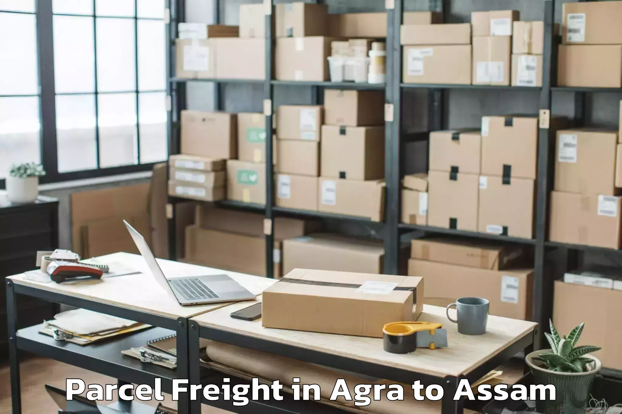 Discover Agra to Pachim Nalbari Parcel Freight